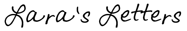 Lara's Letters font preview